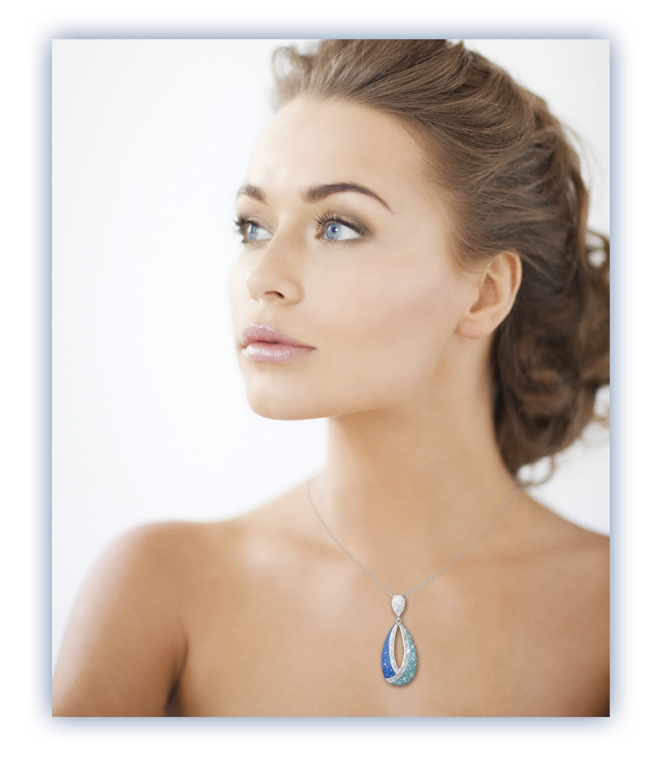 Pendentif vague bleue