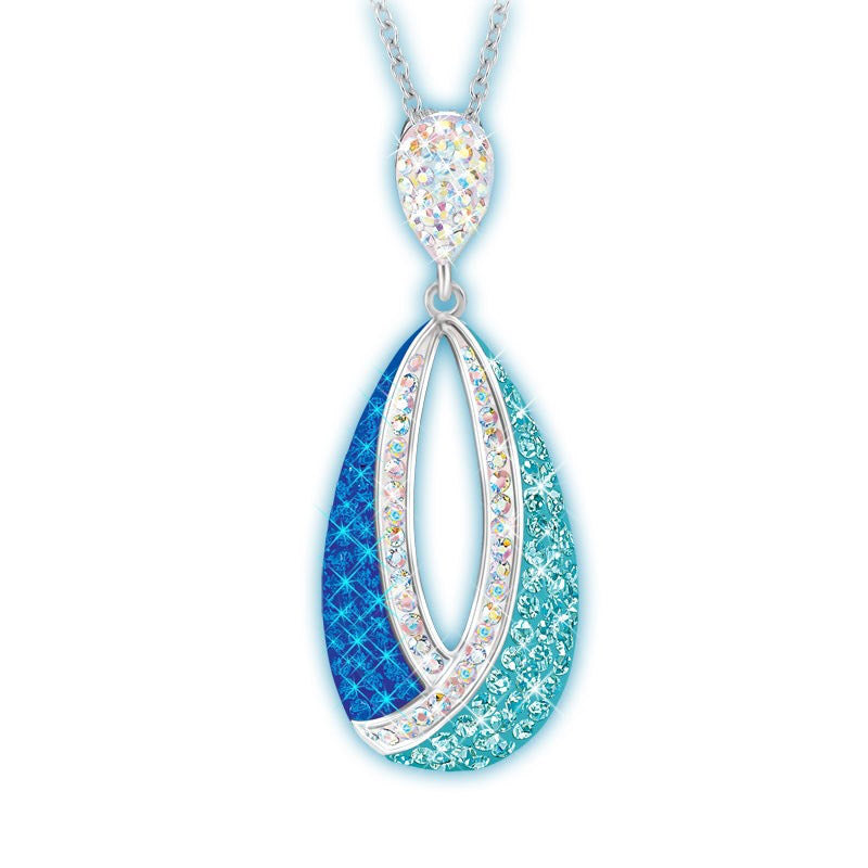 Pendentif vague bleue