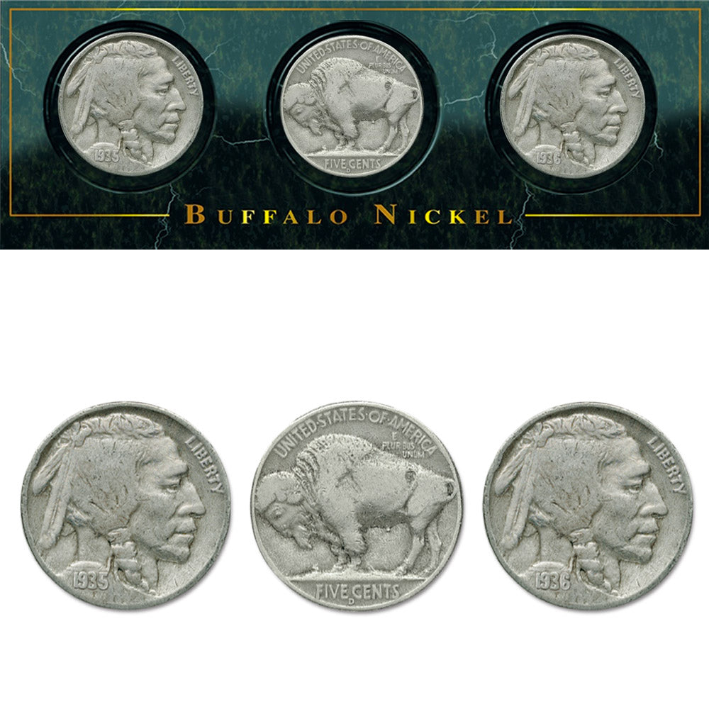 Monnaies de collection d'Amérique - Buffalo Nickel Set
