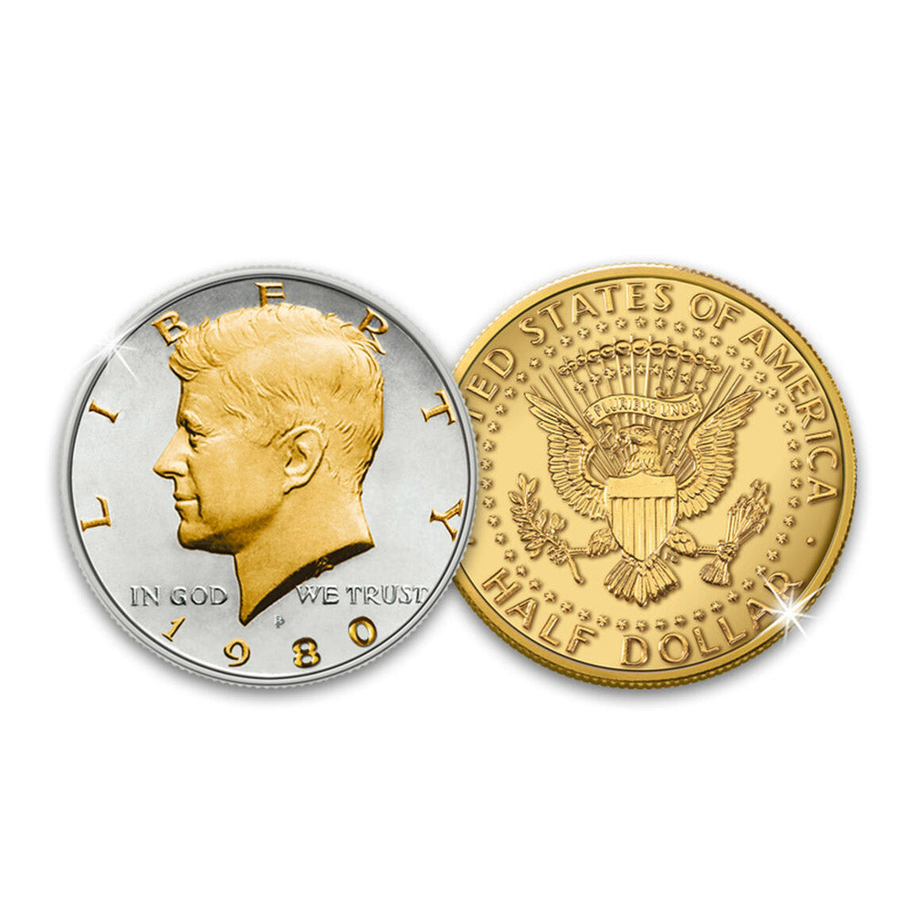 Le demi-dollar Kennedy en or et en argent